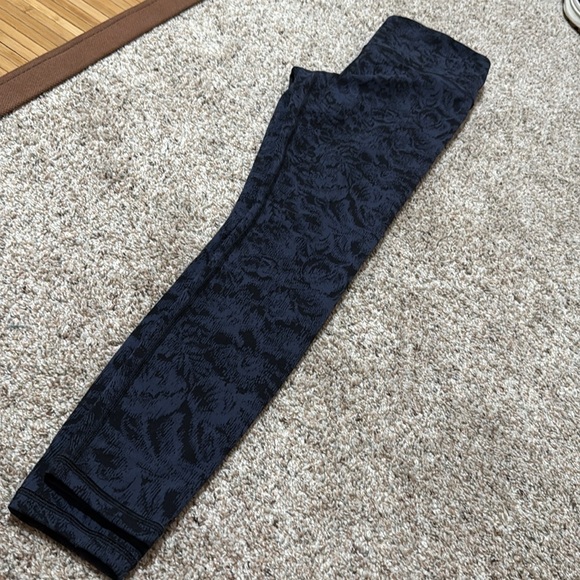 Athleta Black and Blue Elation Textured Leggings - Picture 2 of 5
